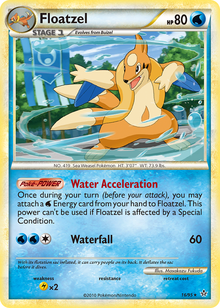 Floatzel (16/95) [HeartGold & SoulSilver: Unleashed] | Tabernacle Games