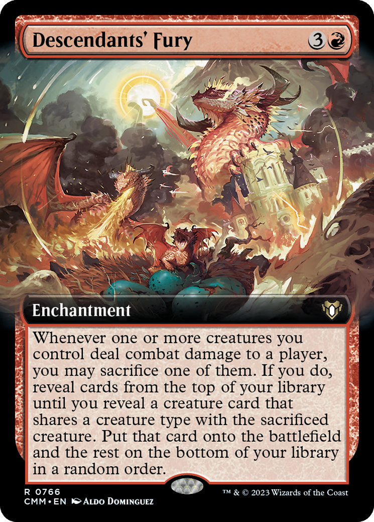 Descendants' Fury (Extended Art) [Commander Masters] | Tabernacle Games