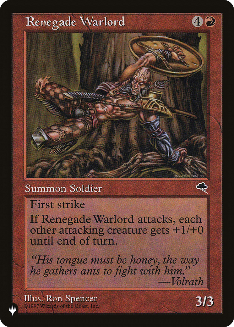 Renegade Warlord [The List] | Tabernacle Games