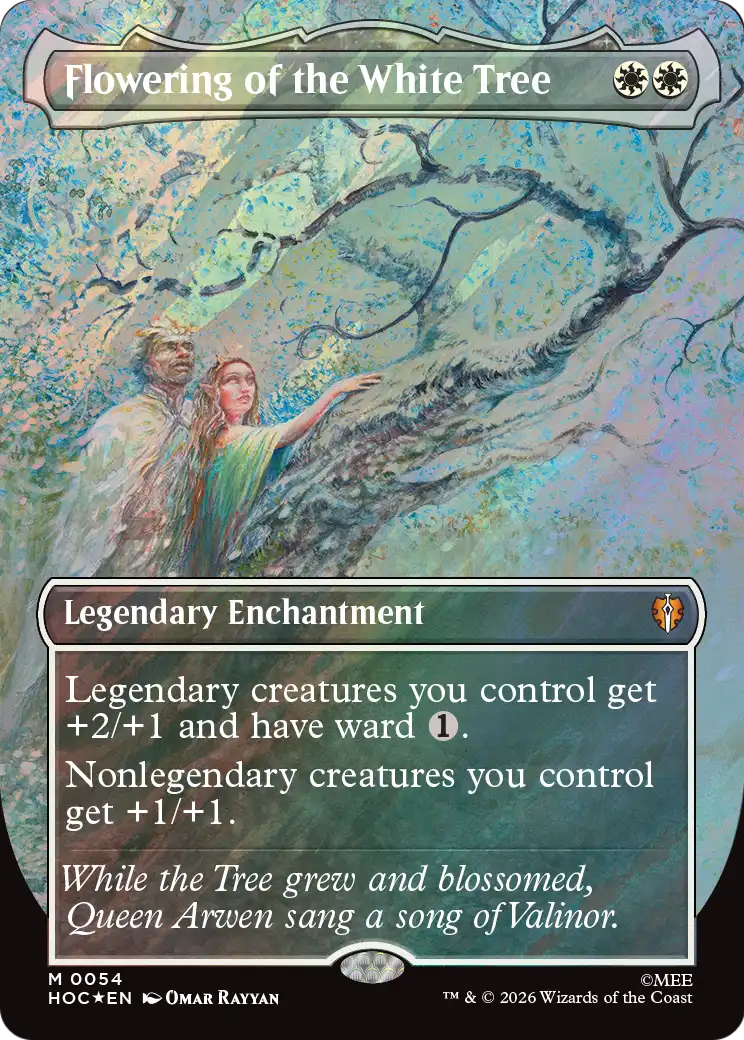 Flowering of the White Tree (Borderless) (Surge Foil) [The Hobbit: Eternal-Legal] | Tabernacle Games