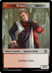 Human Cleric // Plot Double-Sided Token [Outlaws of Thunder Junction: Breaking News Tokens] | Tabernacle Games