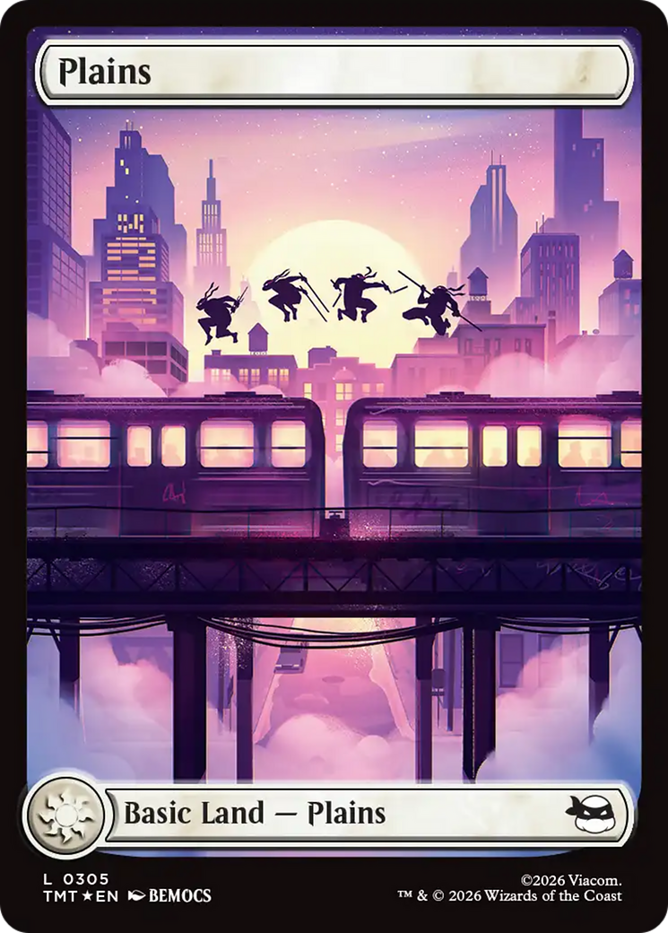 Plains (0305) (Surge Foil) [Teenage Mutant Ninja Turtles] | Tabernacle Games