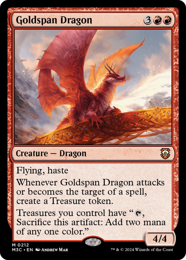 Goldspan Dragon (Ripple Foil) [Modern Horizons 3 Commander] | Tabernacle Games