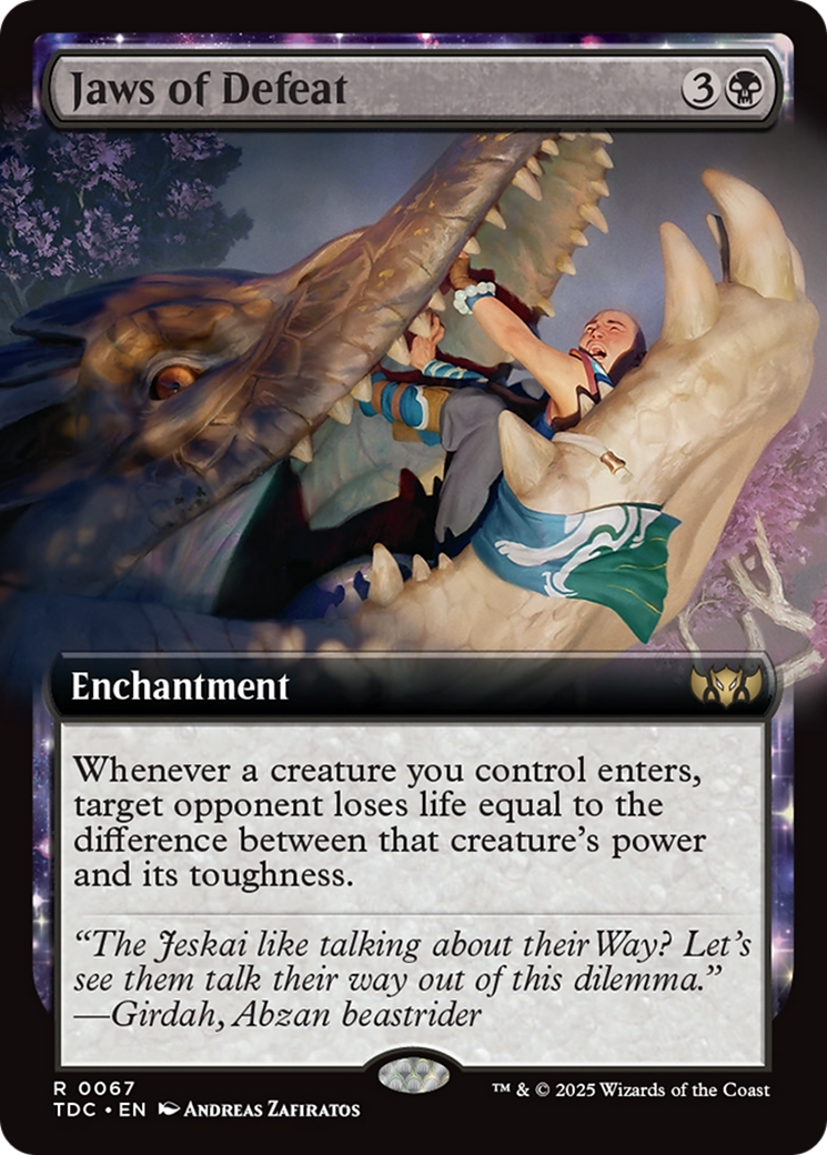 Jaws of Defeat (Extended Art) [Tarkir: Dragonstorm Commander] | Tabernacle Games