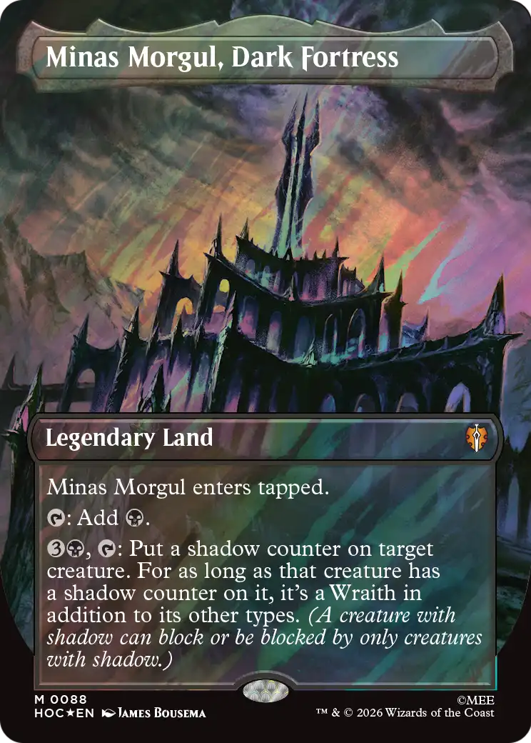 Minas Morgul, Dark Fortress (Borderless) (Surge Foil) [The Hobbit: Eternal-Legal] | Tabernacle Games