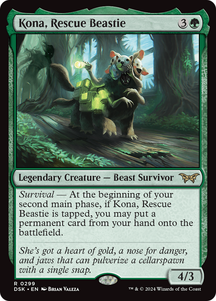 Kona, Rescue Beastie (0299) [Duskmourn: House of Horror] | Tabernacle Games