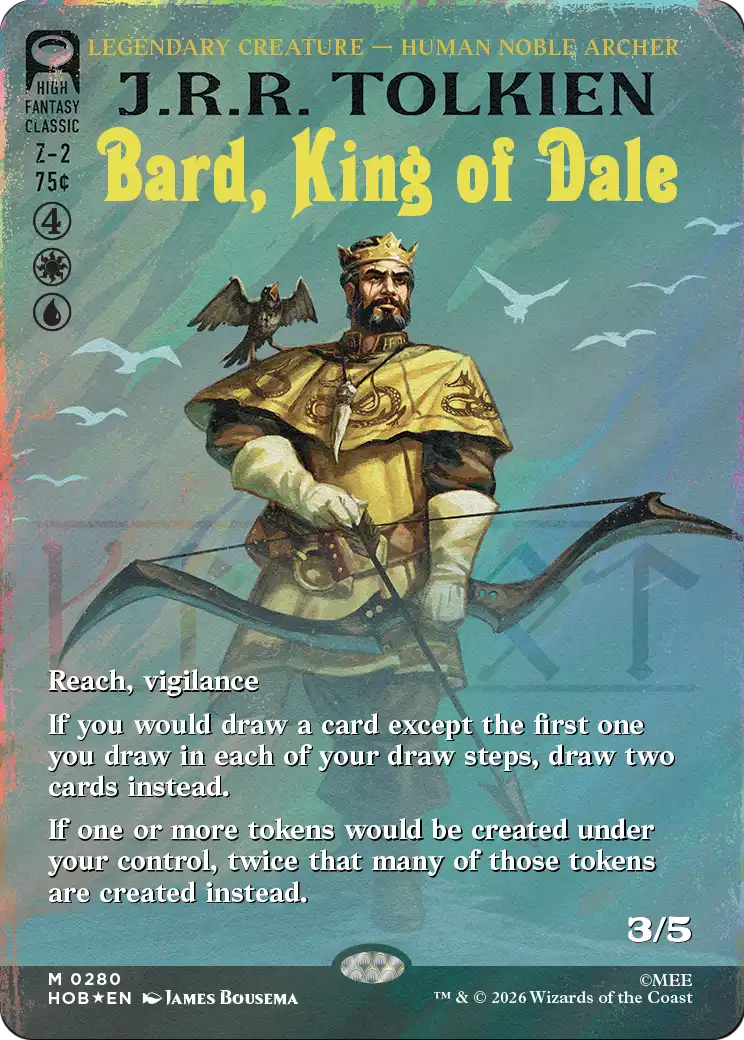 Bard, King of Dale (Borderless) (Surge Foil) [The Hobbit] | Tabernacle Games