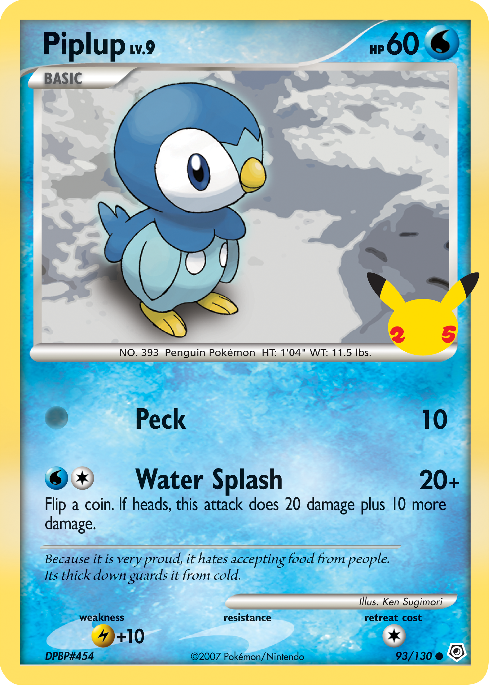 Piplup (93/130) (Jumbo Card) [First Partner Pack] | Tabernacle Games