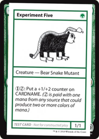 Experiment Five (2021 Edition) [Mystery Booster Playtest Cards] | Tabernacle Games