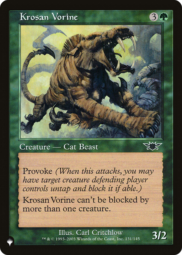 Krosan Vorine [The List Reprints] | Tabernacle Games