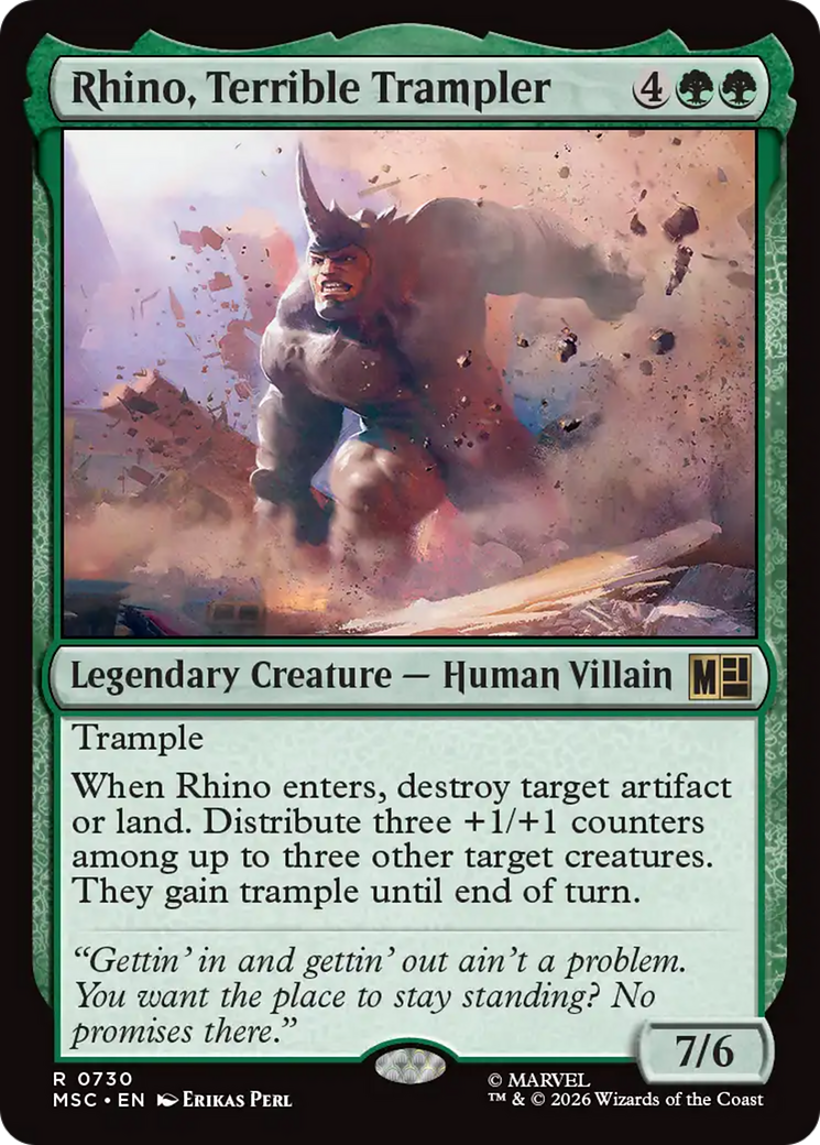 Rhino, Terrible Trampler [Marvel Super Heroes Commander] | Tabernacle Games
