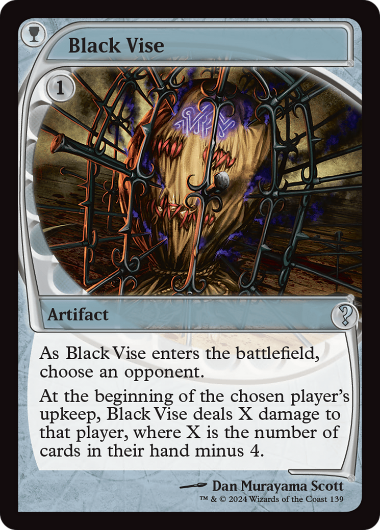 Black Vise (Future Sight) [Mystery Booster 2] | Tabernacle Games