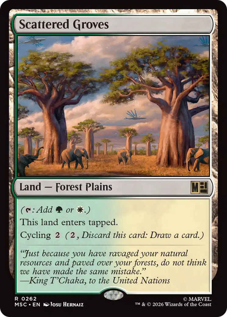 Scattered Groves (Surge Foil) [Marvel Super Heroes Commander] | Tabernacle Games