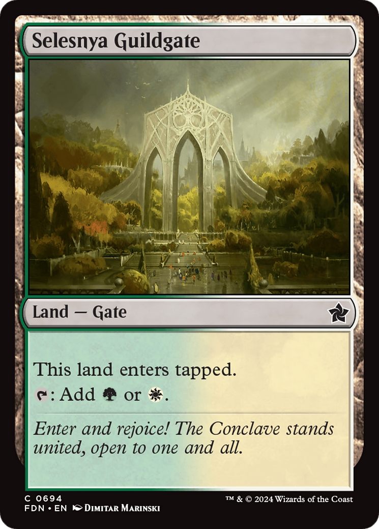 Selesnya Guildgate [Foundations] | Tabernacle Games