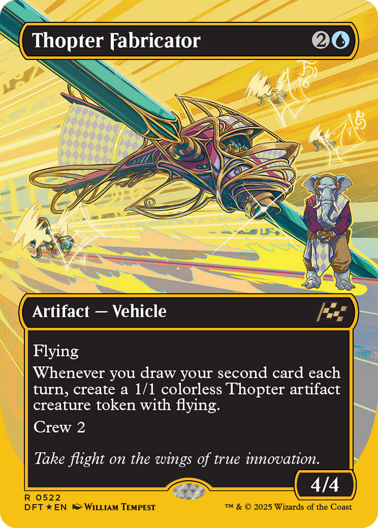 Thopter Fabricator (Borderless) (First-Place Foil) [Aetherdrift] | Tabernacle Games