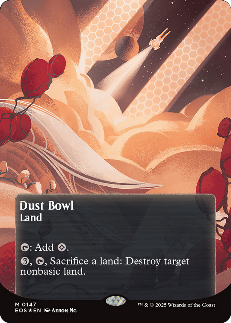 Dust Bowl (0057) (Borderless) (Galaxy Foil) [Edge of Eternities: Stellar Sights] | Tabernacle Games
