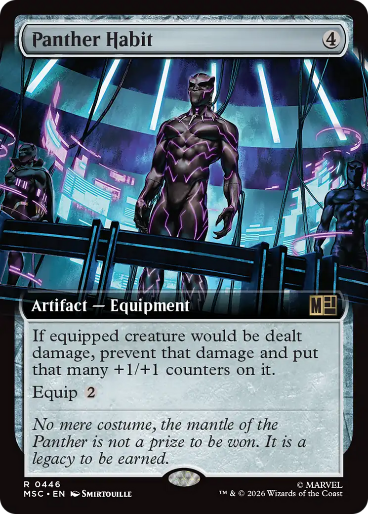 Panther Habit (Extended Art) [Marvel Super Heroes Commander] | Tabernacle Games