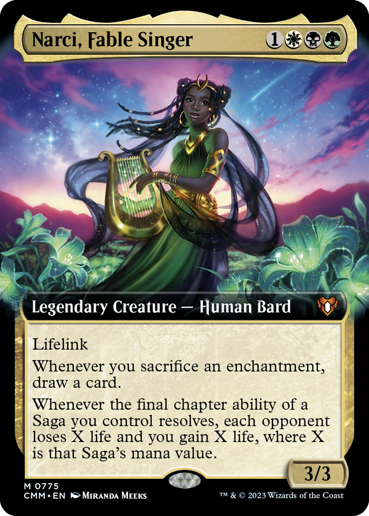 Narci, Fable Singer (Extended Art) [Commander Masters] | Tabernacle Games