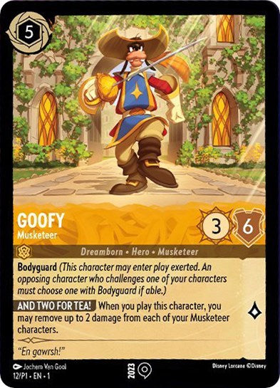 Goofy - Musketeer (12/P1) [Promo Cards] | Tabernacle Games