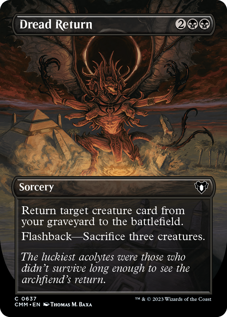 Dread Return (Borderless Alternate Art) [Commander Masters] | Tabernacle Games