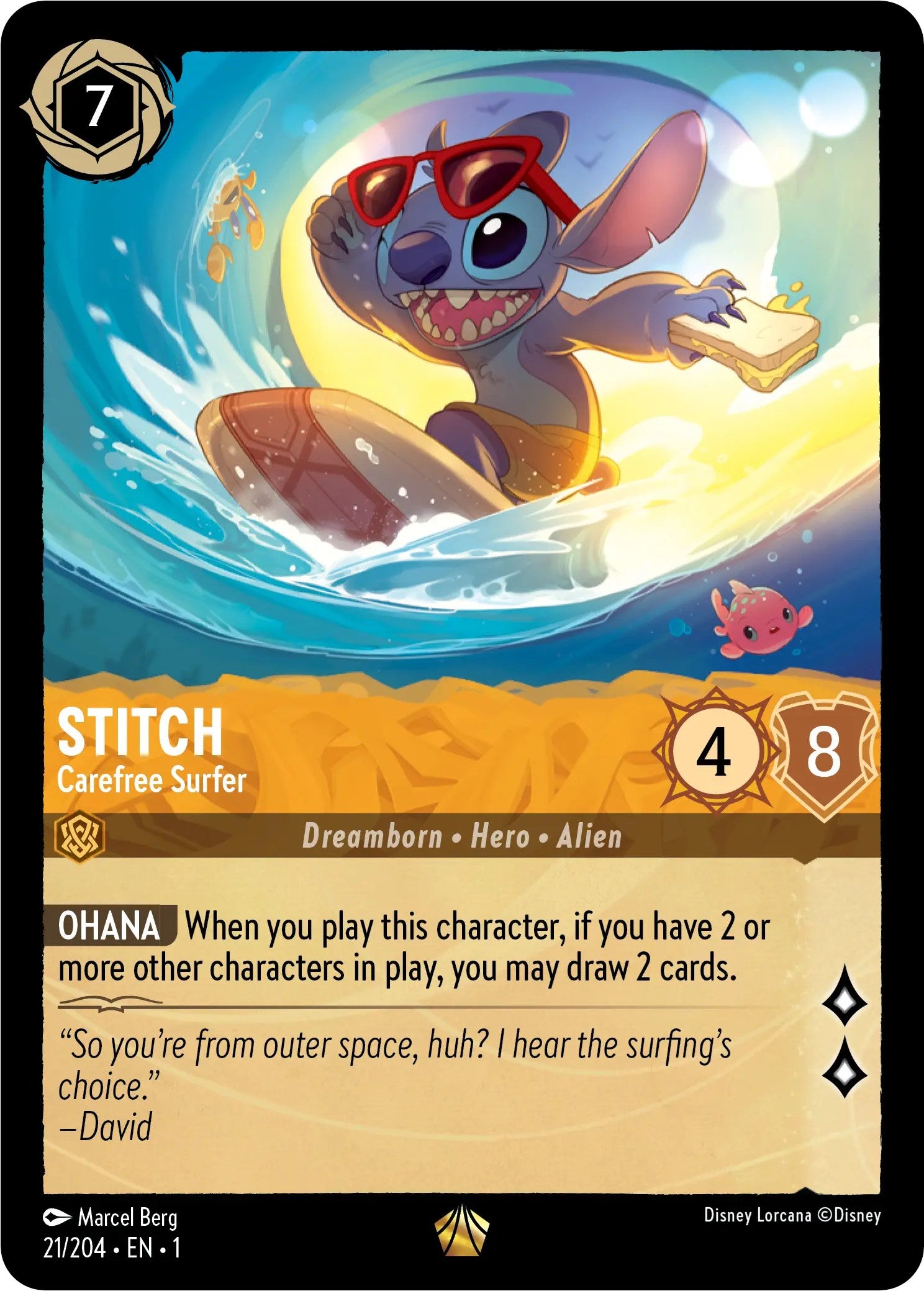 Stitch - Carefree Surfer (21/204) [The First Chapter] | Tabernacle Games