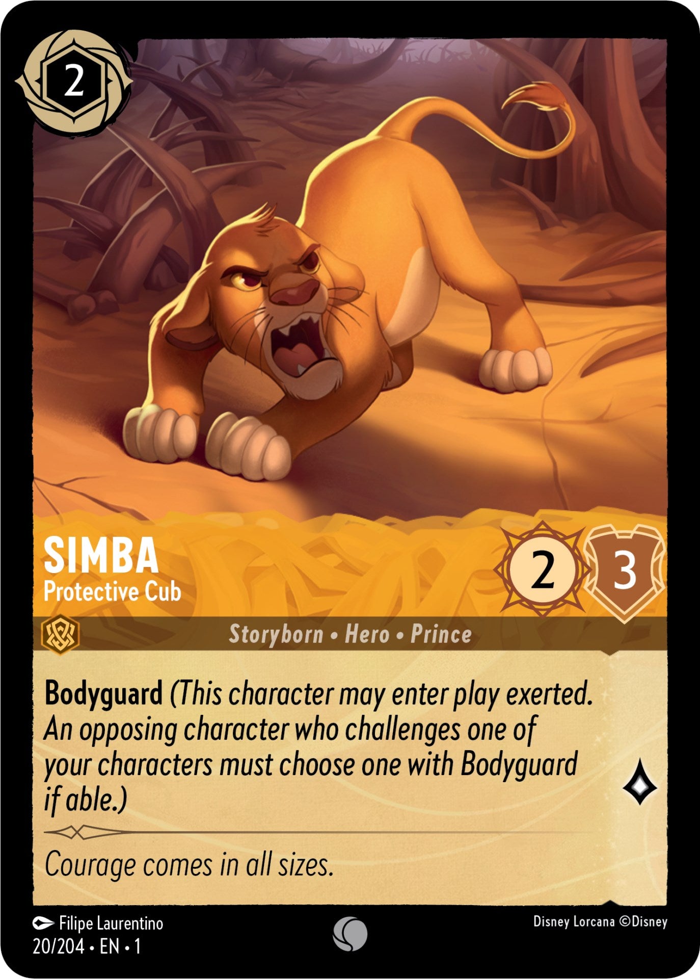 Simba - Protective Cub (20/204) [The First Chapter] | Tabernacle Games