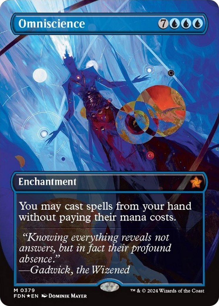 Omniscience (Borderless Mana Foil) [Foundations] | Tabernacle Games