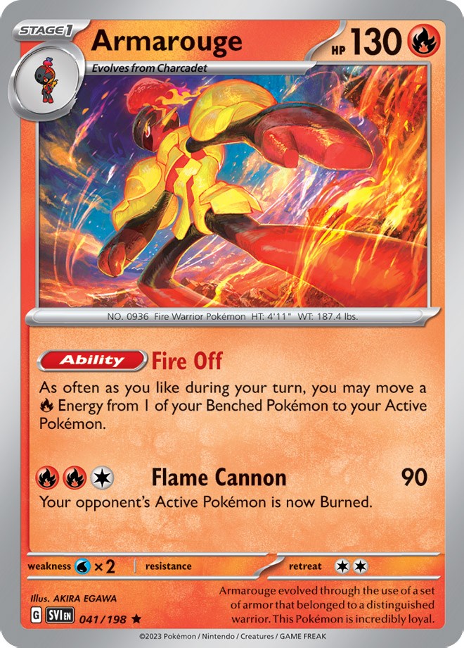 Armarouge (041/198) (Line Holo) [Scarlet & Violet: Base Set] | Tabernacle Games