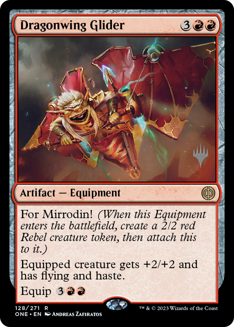 Dragonwing Glider (Promo Pack) [Phyrexia: All Will Be One Promos] | Tabernacle Games