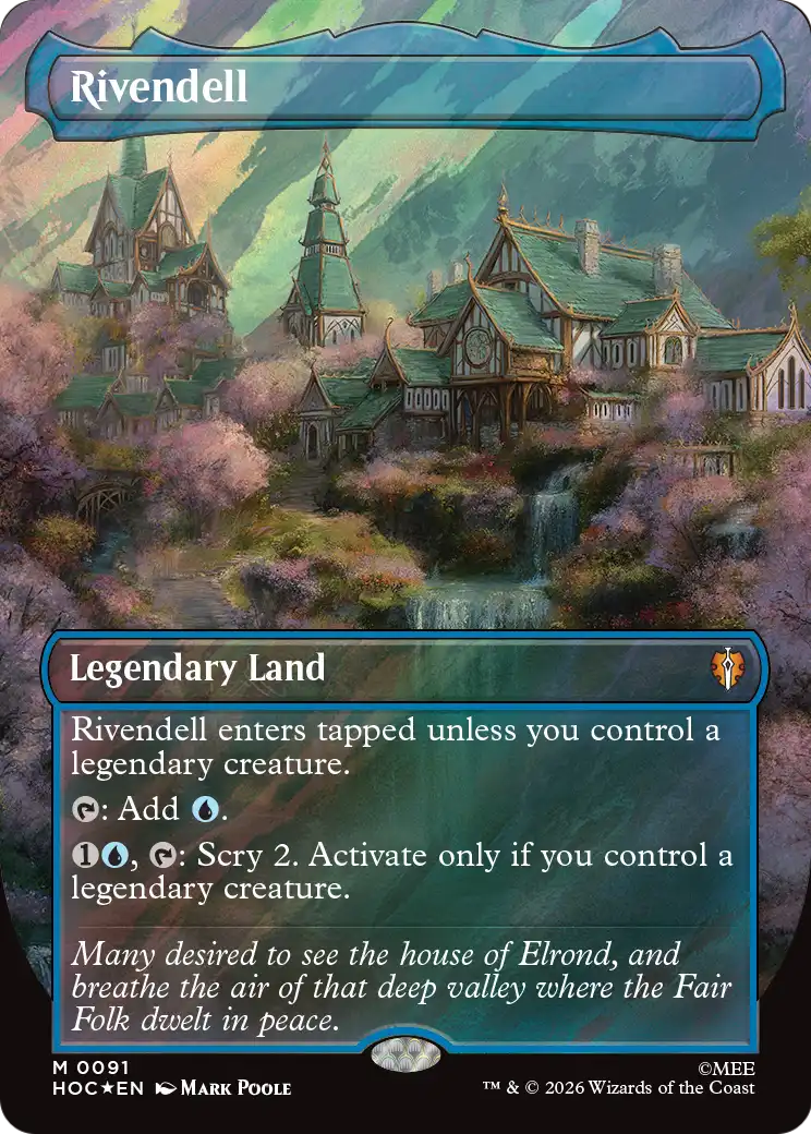 Rivendell (Borderless) (Surge Foil) [The Hobbit: Eternal-Legal] | Tabernacle Games