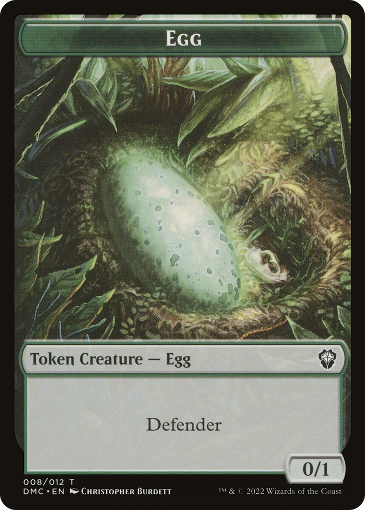 Treasure // Egg Double-Sided Token [Secret Lair Drop Series] | Tabernacle Games