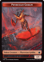 Cat (0027) // Phyrexian Goblin Double-Sided Token [Foundations Tokens] | Tabernacle Games