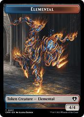 Elemental (0037) // Human Soldier Double-Sided Token [Commander Masters Tokens] | Tabernacle Games
