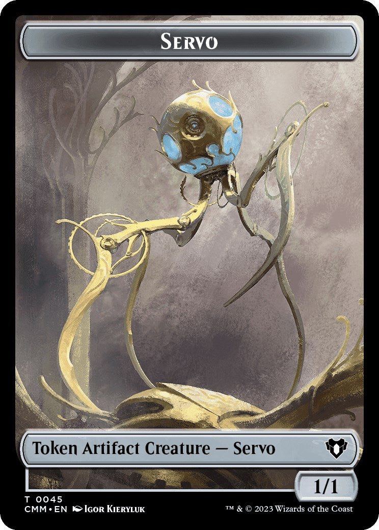 Servo // Construct (0041) Double-Sided Token [Commander Masters Tokens] | Tabernacle Games