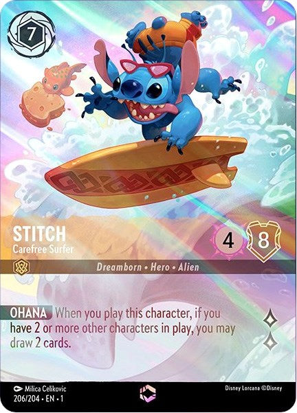 Stitch - Carefree Surfer (Enchanted) (206/204) [The First Chapter] | Tabernacle Games