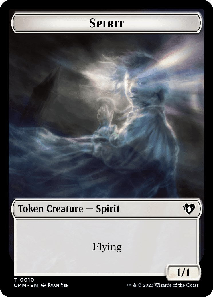 Spirit (0010) // Knight Double-Sided Token [Commander Masters Tokens] | Tabernacle Games