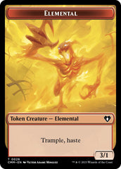 Elemental (0026) // Phyrexian Germ Double-Sided Token [Commander Masters Tokens] | Tabernacle Games