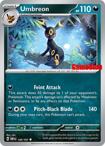 Umbreon (130/197) (GameStop Exclusive) [Scarlet & Violet: Black Star Promos] | Tabernacle Games