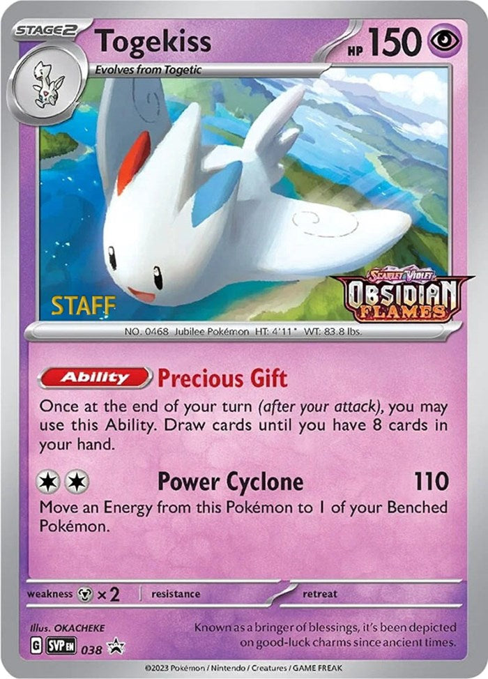 Togekiss (038) (Stamped) (Staff) [Scarlet & Violet: Black Star Promos] | Tabernacle Games