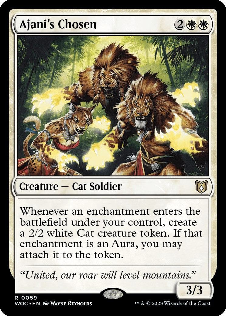 Ajani's Chosen [Wilds of Eldraine Commander] | Tabernacle Games