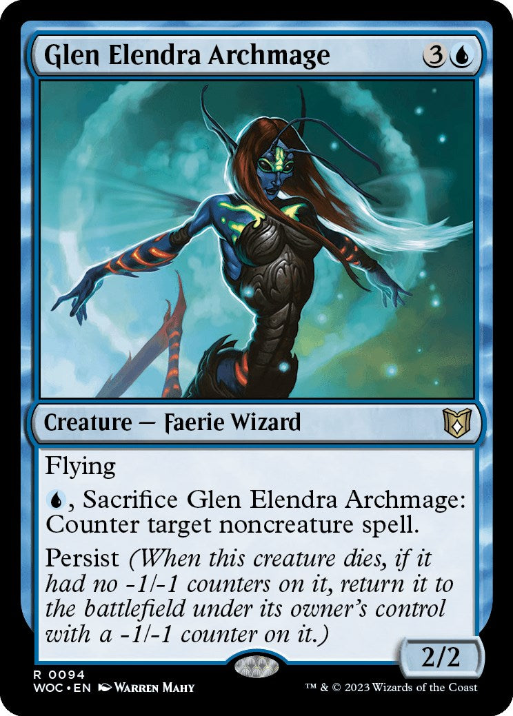 Glen Elendra Archmage [Wilds of Eldraine Commander] | Tabernacle Games