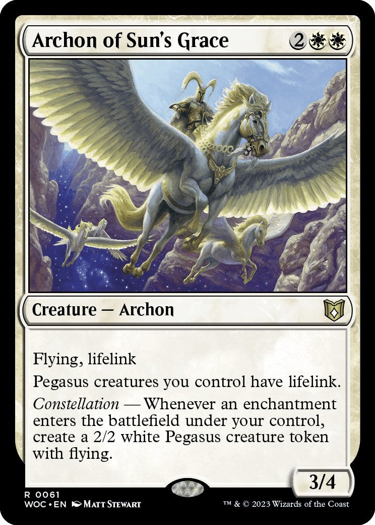 Archon of Sun's Grace [Wilds of Eldraine Commander] | Tabernacle Games