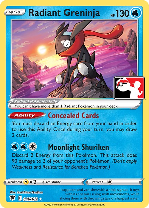 Radiant Greninja (046/189) [Prize Pack Series Three] | Tabernacle Games