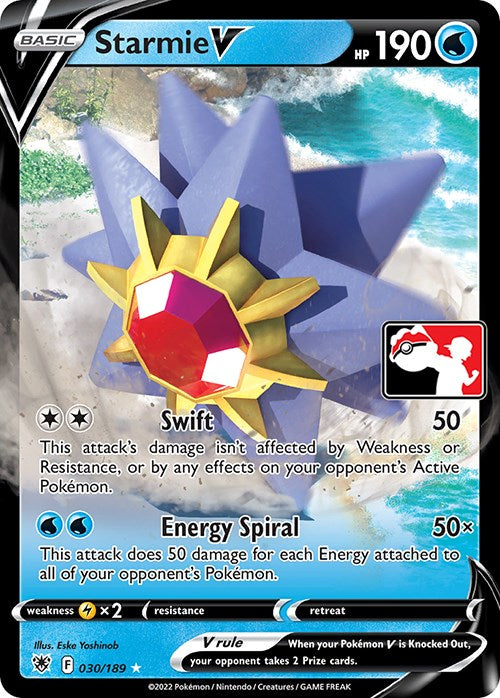 Starmie V (030/189) [Prize Pack Series Three] | Tabernacle Games