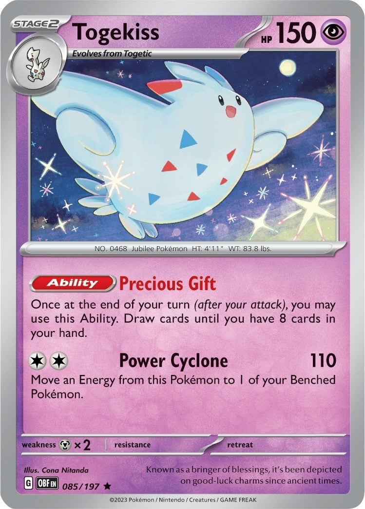 Togekiss (085/197) (Theme Deck Exclusive) [Scarlet & Violet: Obsidian Flames] | Tabernacle Games