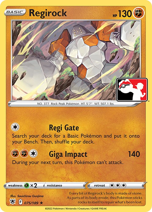 Regirock (075/189) [Prize Pack Series Three] | Tabernacle Games