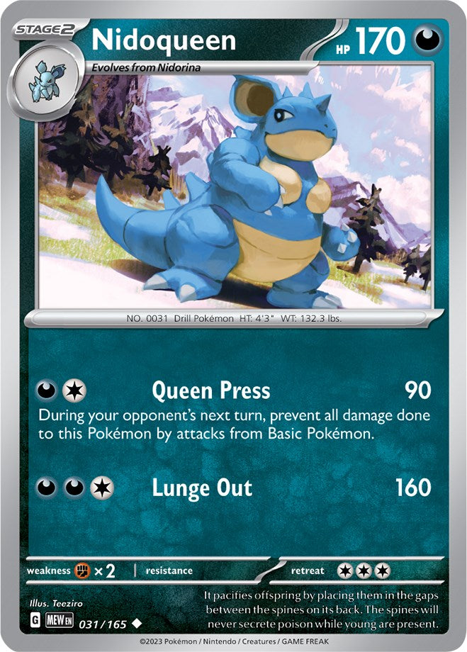 Nidoqueen (031/165) [Scarlet & Violet: 151] | Tabernacle Games