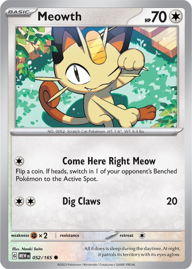 Meowth (052/165) [Scarlet & Violet 151] | Tabernacle Games