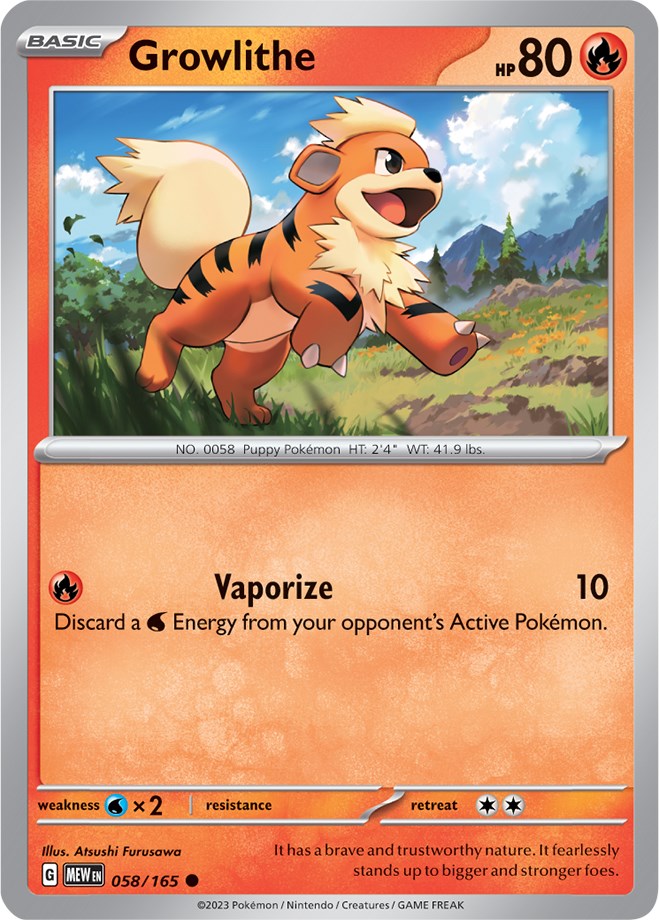 Growlithe (058/165) [Scarlet & Violet: 151] | Tabernacle Games