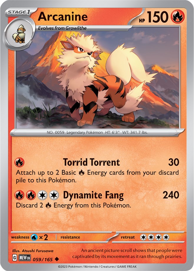 Arcanine (059/165) [Scarlet & Violet: 151] | Tabernacle Games